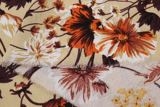 Креп-вискоза с эфф.жатости Музыка цветов цв.песочный, ш.1.4м, вискоза-100%, 120гр/м.кв - Купава фото 11