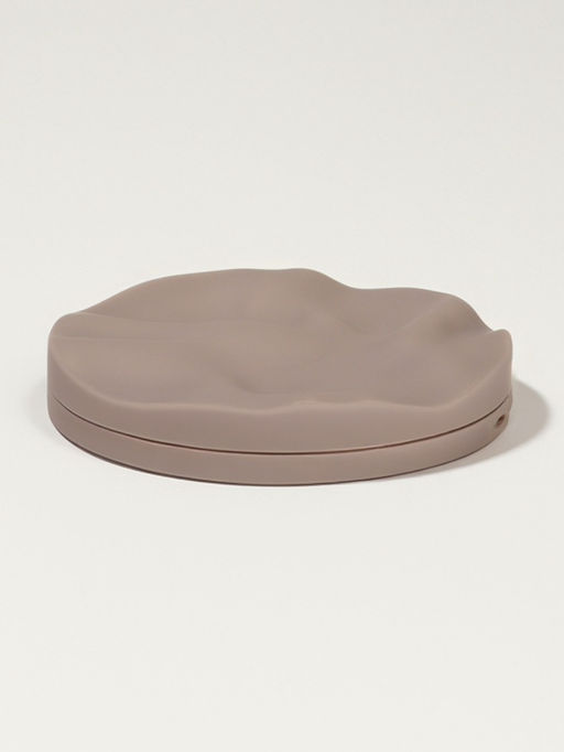 Зеркало складное «Волны», d=7.5 см, с увеличением х2, матовое, бежевое