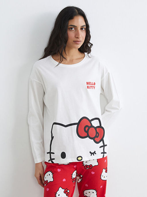 Hello Kitty Bask?l? Kad?n Pijama Tak?m