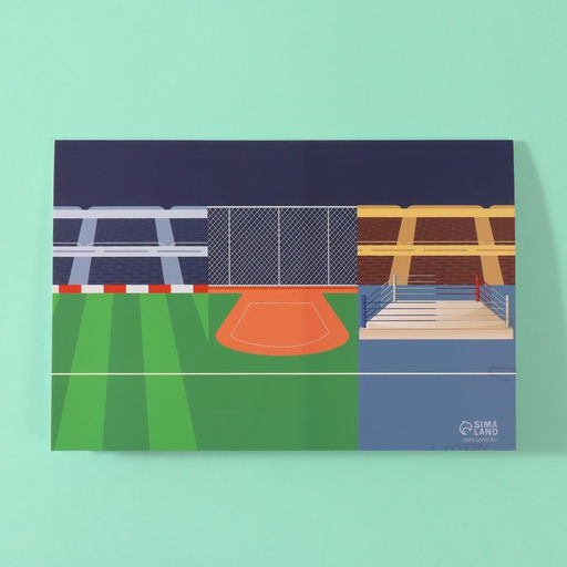 Наклейки в книжке «Спортик», 3 фона, 20.7×14.2 см