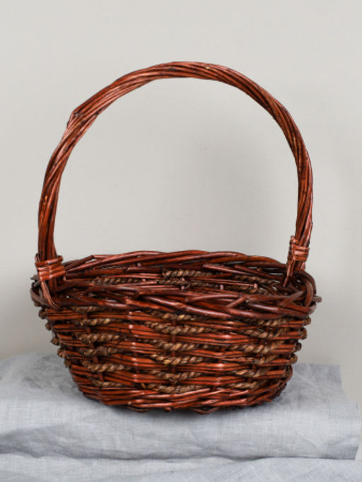 Корзина плетеная 3 штуки темно коричневые 33х12/27х10/22х9 см / S/3 22-42-B /уп 28/круглая - ГалеонТрейд фото 3