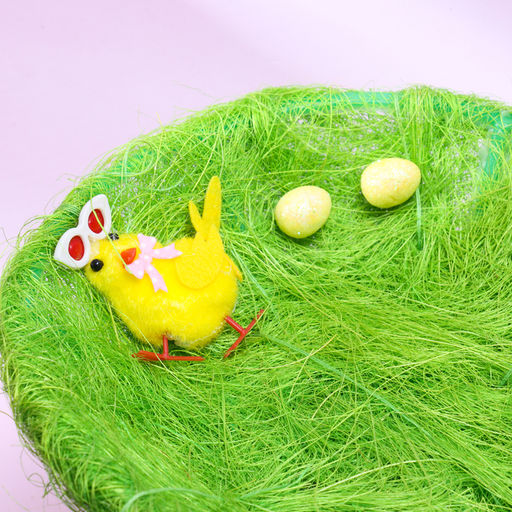 Пасхальная декоративная корзинка Цыпленок на травке 24х20х5.5 см - Simaland фото 2