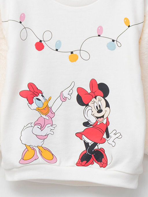 Bisiklet Yaka Uzun Kollu Disney Bask?l? K?z Bebek Sweatshirt - Waikiki фото 3