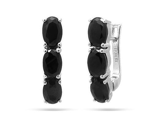Серьги из серебра сапфир, Беренис