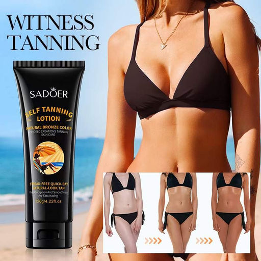 SADOER Увлажняющий лосьон-автозагар для тела, 120гр. - Bioaqua фото 3