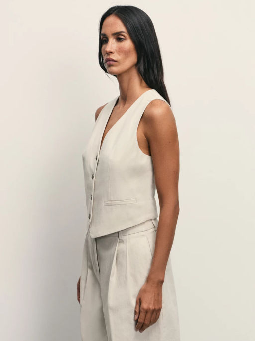 Жилет с содержанием льна / Zarina  фото 5