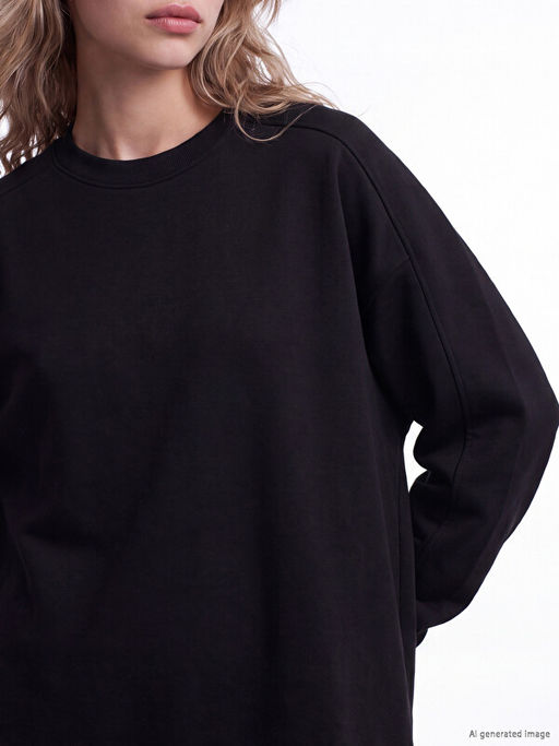 Soft Touch Oversize Kad?n Sweatshirt - Waikiki фото 3