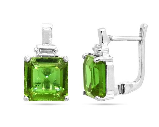 Серьги из серебра султанит, Хит