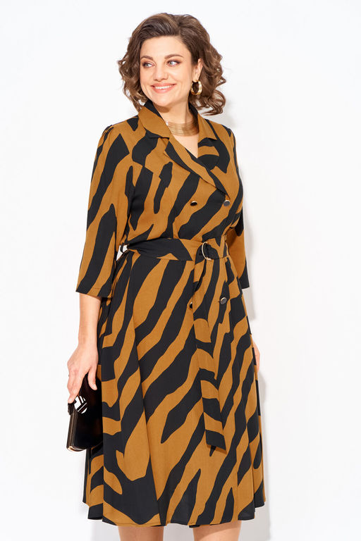 Платье Liliana 1418Н-Р карамель+черный  фото 3