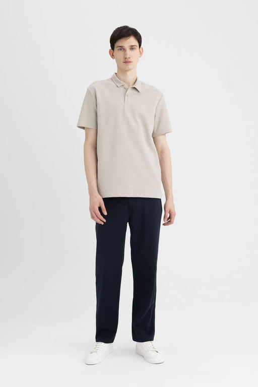 New Regular Fit Basic Duz K?sa Kollu Polo Tisort - Defacto фото 11