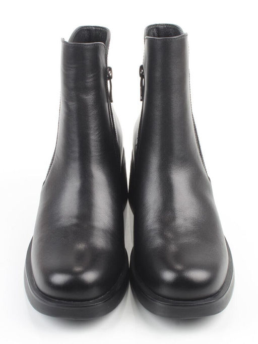 01-M43-6 BLACK Ботинки демисезонные женские (натуральная кожа, байка)