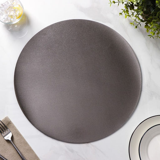 Набор салфеток сервировочных на стол Доляна Спутник, d=38 см, 4 шт, двусторонние, цвет металлический/чёрный  фото 4