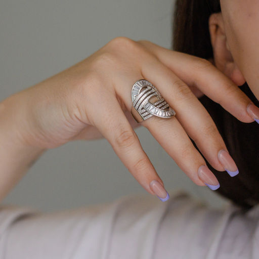 Кольцо Арт. 3V-3379-W - MyGemma фото 2