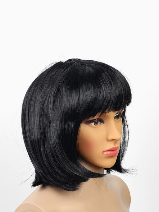 Парик карнавальный "Каре" черный, 1 шт. 110 гр.