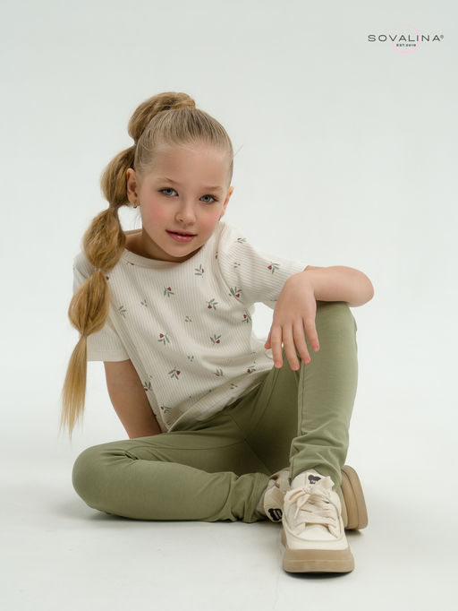 Костюм Мулан бордовые тюльпанчики-оливка - Sovalina фото 19