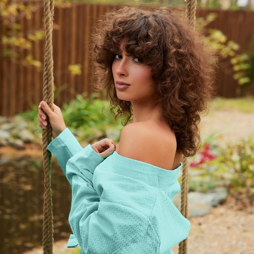 Халат вафельный женский удлинённый Экономь и Я размер 50-52, цвет небесный, 100% хлопок, 200 г/м²