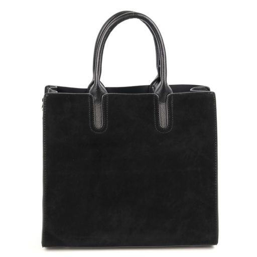 Женская сумка тоут из эко кожи и замши А-421-1 Блек - Cidirro фото 2
