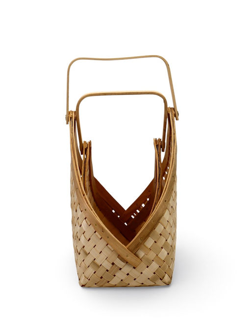 Корзина плетёная для хранения Lon, с ручкой, ива, цвет натуральный, набор 2 шт.