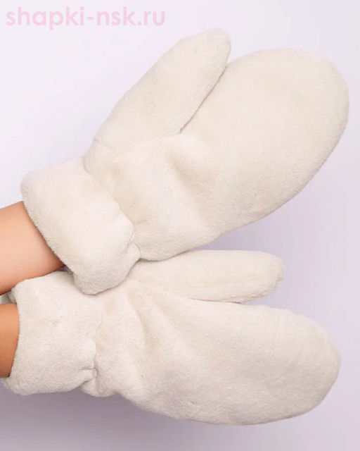 Lux Варежки женские флис экомех норка