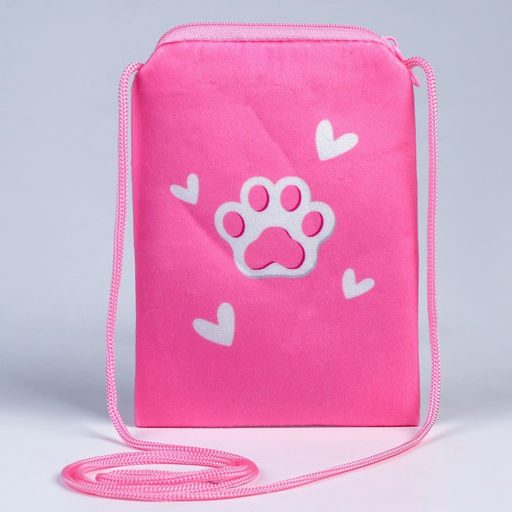 Сумка детская плюшевая «Кошечка принцесса» плоская