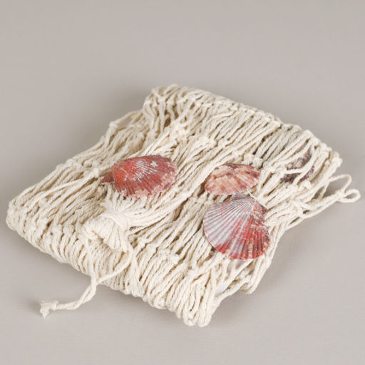 Цена за 1 шт. Сеть декоративная 1х2 м бежевый / F331 /уп 100/с ракушками - Галеонтрейд фото 4