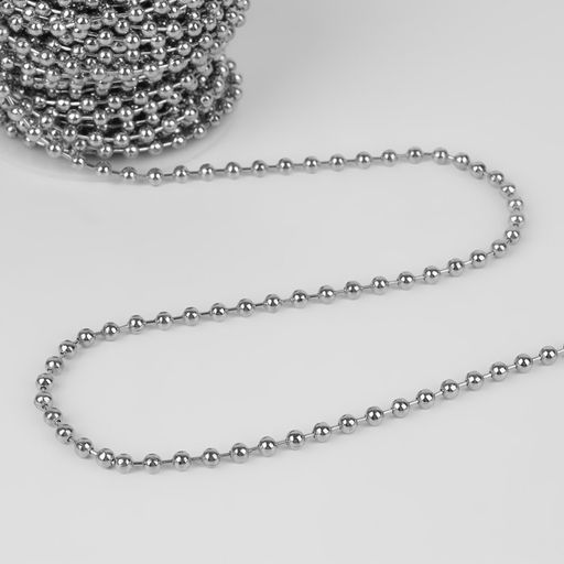 Цепочка для сумки, железная, d = 4 мм, 10 0,5 м, цвет серебряный - Арт узор фото 3