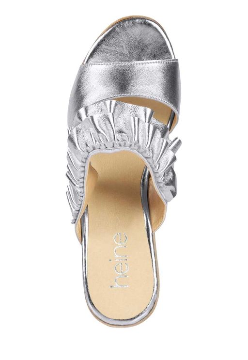 Шлепки, серебристые - Heine фото 4