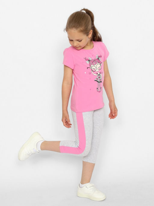 CRB wear/CWKG 70319-11 Бриджи для девочки,светло-серый меланж/Ex.Cherubino фото 2