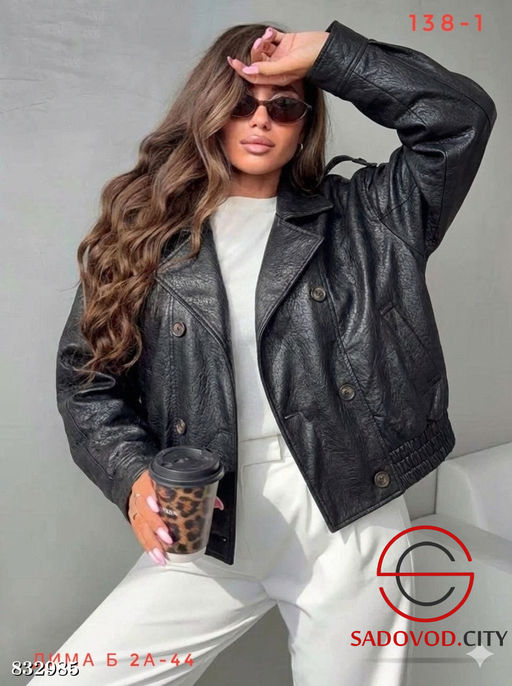 Кожаная женская куртка - Bruno фото 2
