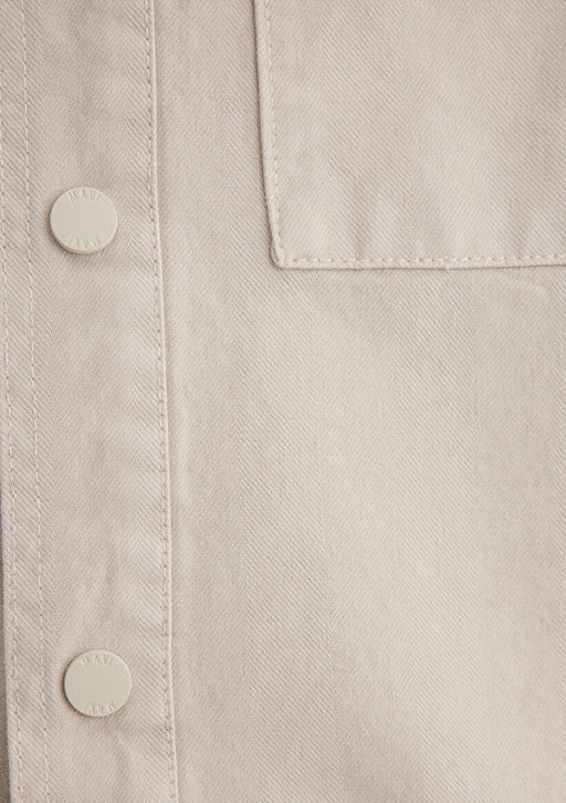 Cepli Ekru Denim Gomlek - Mavi фото 7