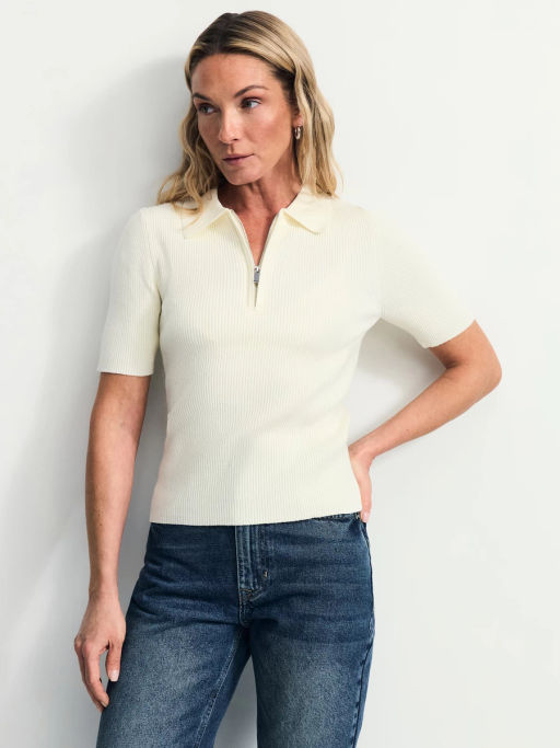 Джемпер в рубчик с молнией / Zarina