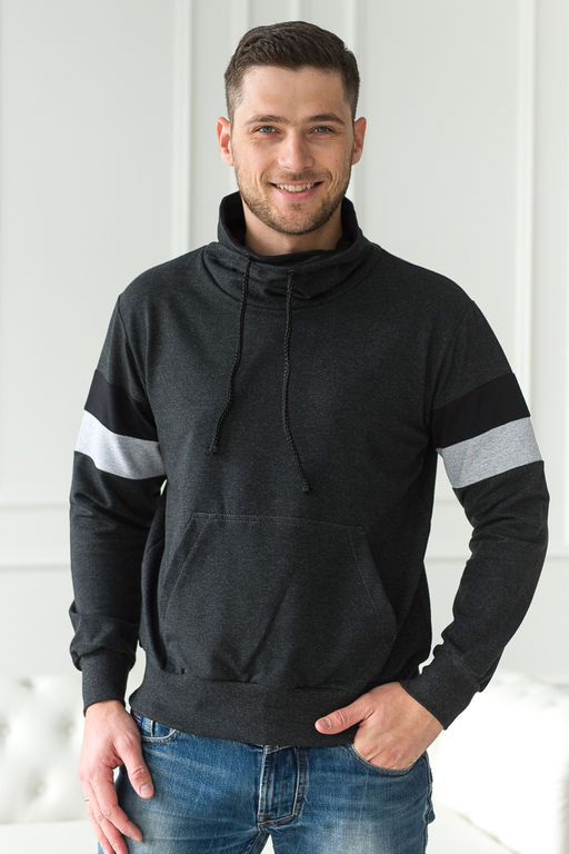 Толстовка мужская из футера Оскар темно-серый - Амадэль фото 12