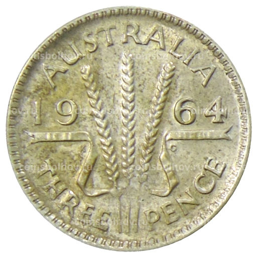 Монета 3 пенса 1964 года Австралия