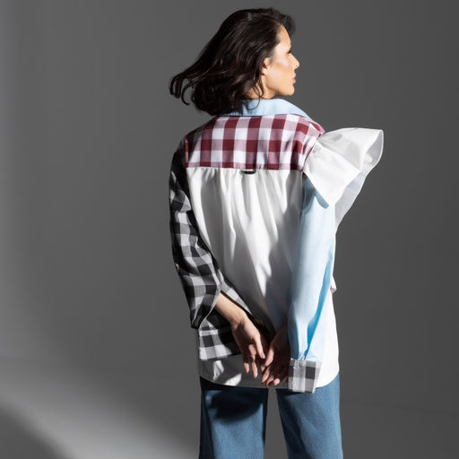 Рубашка В стиле пэчворк (фэшн) - Charutti фото 5