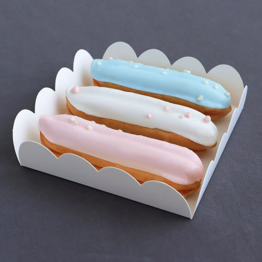 Цена за 10 шт. Коробка для печенья, белая, 12×12×3 см