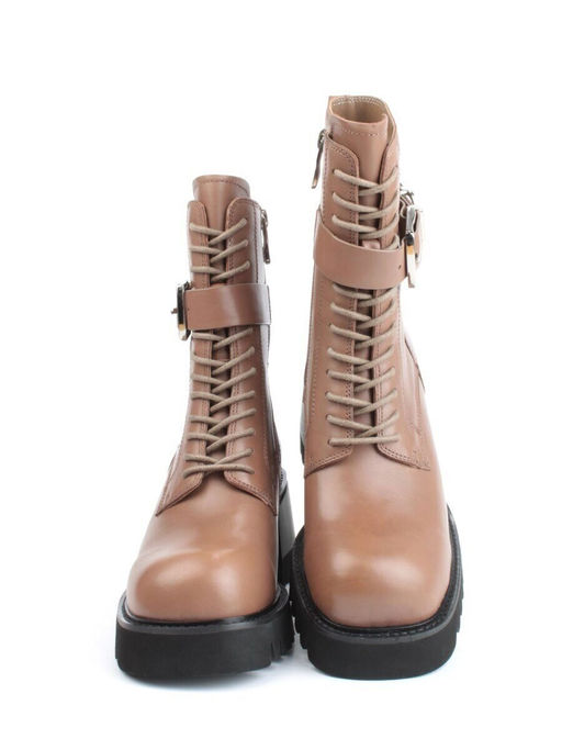 01- GZ6115-G71 BROWN Ботинки демисезонные женские (натуральная кожа)