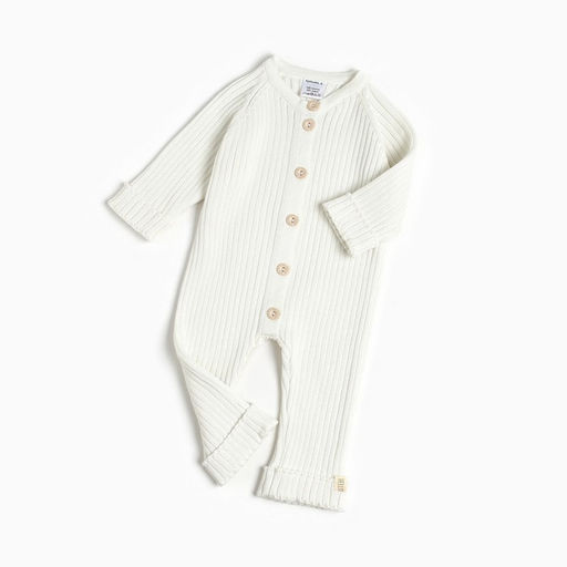 Комбинезон вязаный Крошка Я, р.80-86, молочный  фото 2