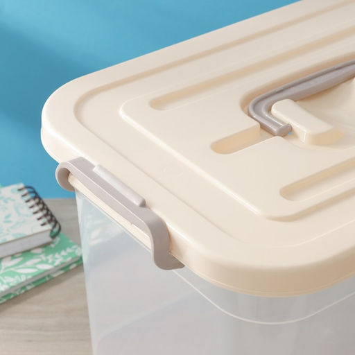 Контейнер для хранения с крышкой, 10 л, 35.5×23.5×19 см, пластик, МИКС