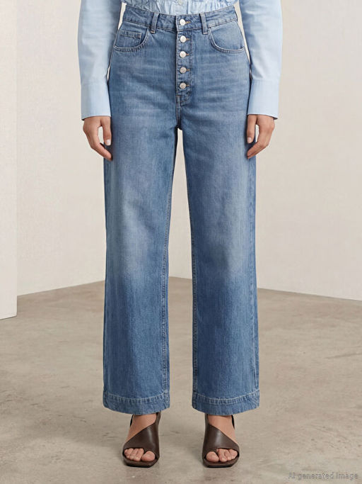 Wideleg Kad?n Jean Pantolon
