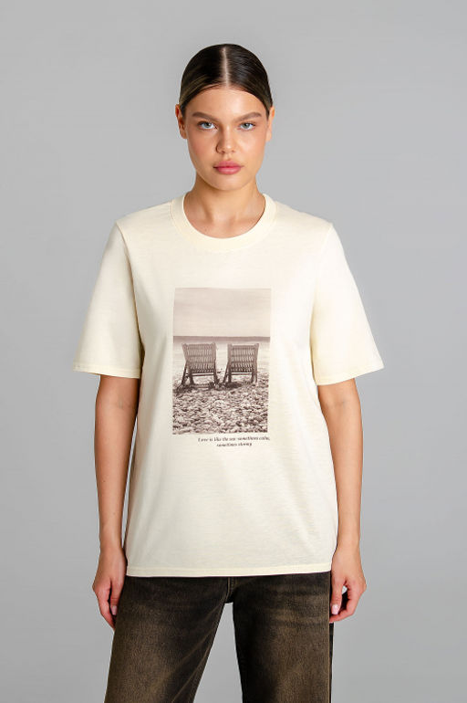 Арт. 31134 Футболка женская 44-52 (5 шт) Цвет:бежевый - Калинка фото 4