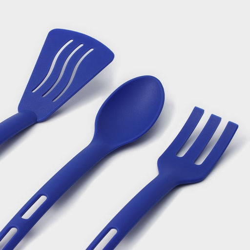 Набор кухонных принадлежностей Доляна «Глори», 3 шт., синий