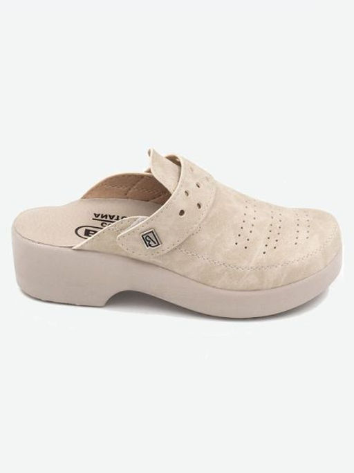 501 | Natasa | Бежевые женские медицинские сабо с закрытым носом - Milka shoes&more фото 3