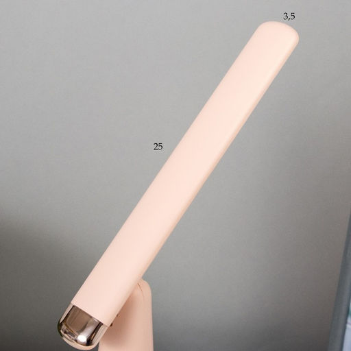 Лампа настольная RISALUX «Страйк», светодиодная, 3 режима, USB, розовая, 6.8×6.8×28.5 см