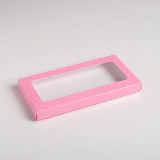 Цена за 5 шт. Коробка для шоколада, кондитерская упаковка, «Для сладкой жизни», с окном, 17.3 х 8.8 х 1.5 см