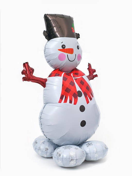 Воздушный шар фольгированный 3D 43" "Снеговик" под воздух