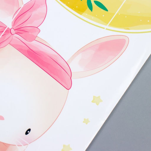 Наклейка интерьерная цветная «Зайка на качеле», 30×90 см