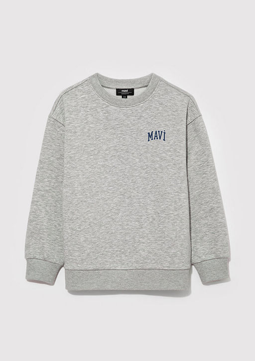 Mavi Logo Bask?l? Gri Sweatshirt  фото 2
