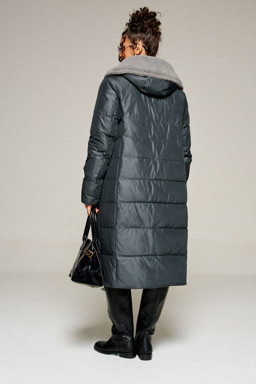 Пальто Beautiful Free 8017 иссиня-черный