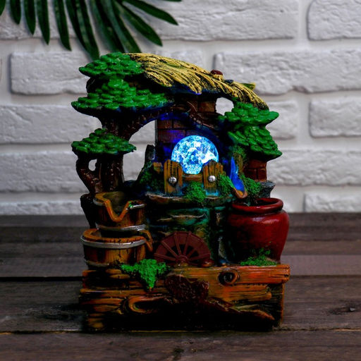 Фонтан настольный «Под деревом», 13×20×27 см, с подсветкой