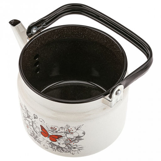 "Яблоневый цвет" Чайник эмалированный 2л, металлическая крышка (Россия)